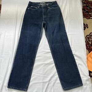 Vintage Tommy Hilfiger Jeans Mens 30x30 Blue Solid Cotton Straight Classic Fit